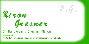 miron gresner business card